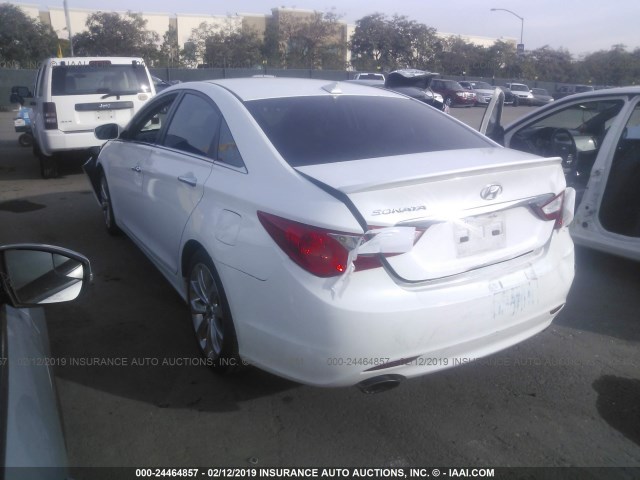 5NPEC4AC8DH666562 - 2013 HYUNDAI SONATA SE/LIMITED WHITE photo 3