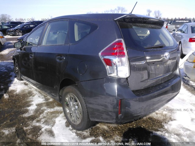 JTDZN3EU6GJ048578 - 2016 TOYOTA PRIUS V GRAY photo 3