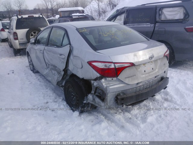 2T1BURHE9GC499690 - 2016 TOYOTA COROLLA L/LE/LE PLS/PRM/S/S PLS SILVER photo 3