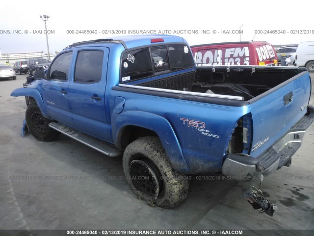 3TMJU62N57M029800 - 2007 TOYOTA TACOMA DOUBLE CAB PRERUNNER BLUE photo 3