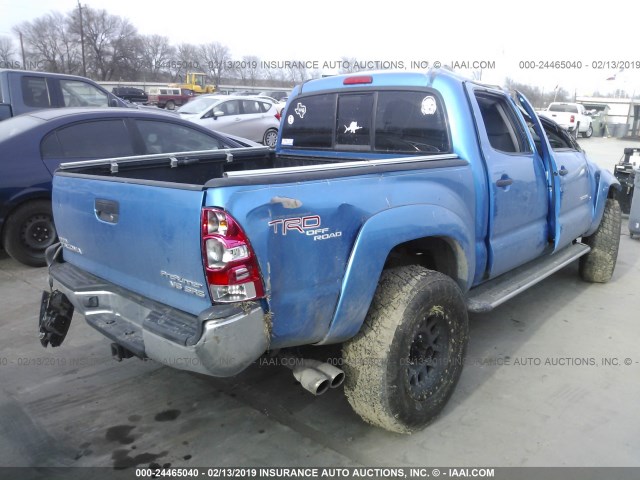 3TMJU62N57M029800 - 2007 TOYOTA TACOMA DOUBLE CAB PRERUNNER BLUE photo 4