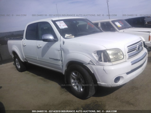 5TBET34116S532454 - 2006 TOYOTA TUNDRA DOUBLE CAB SR5 WHITE photo 1