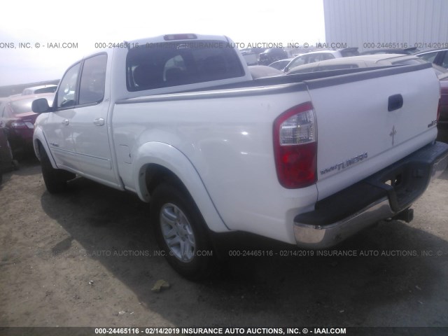 5TBET34116S532454 - 2006 TOYOTA TUNDRA DOUBLE CAB SR5 WHITE photo 3