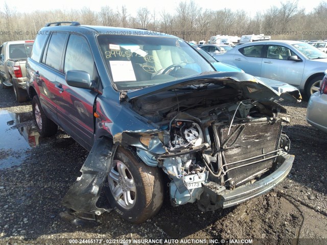 5FNYF18218B024527 - 2008 HONDA PILOT VP BLUE photo 1