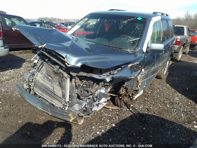 5FNYF18218B024527 - 2008 HONDA PILOT VP BLUE photo 2