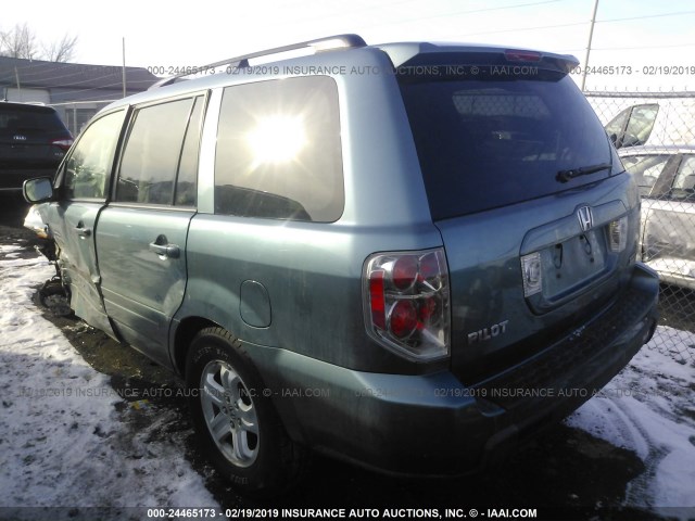 5FNYF18218B024527 - 2008 HONDA PILOT VP BLUE photo 3