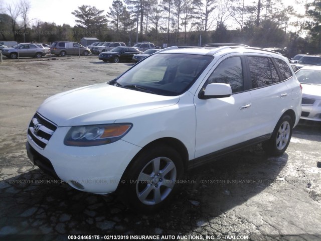 5NMSH73E27H019256 - 2007 HYUNDAI SANTA FE SE/LIMITED WHITE photo 2