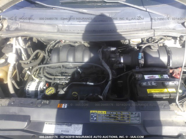 2FMDA58411BB10652 - 2001 FORD WINDSTAR LIMITED GOLD photo 10