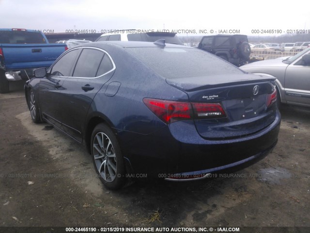 19UUB2F5XFA007309 - 2015 ACURA TLX TECH BLUE photo 3