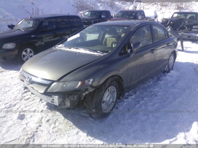 JHMFA36266S007645 - 2006 HONDA CIVIC HYBRID GRAY photo 2