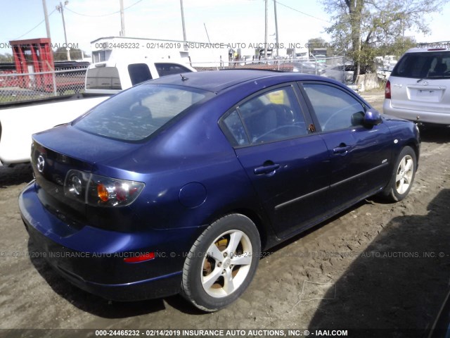 JM1BK123241211586 - 2004 MAZDA 3 S BLUE photo 4