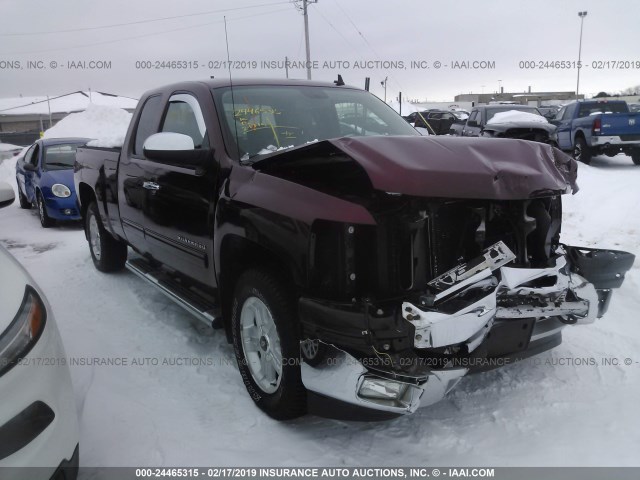 1GCRKSE73DZ162371 - 2013 CHEVROLET SILVERADO K1500 LT MAROON photo 1