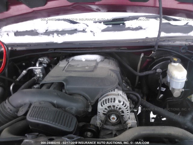 1GCRKSE73DZ162371 - 2013 CHEVROLET SILVERADO K1500 LT MAROON photo 10