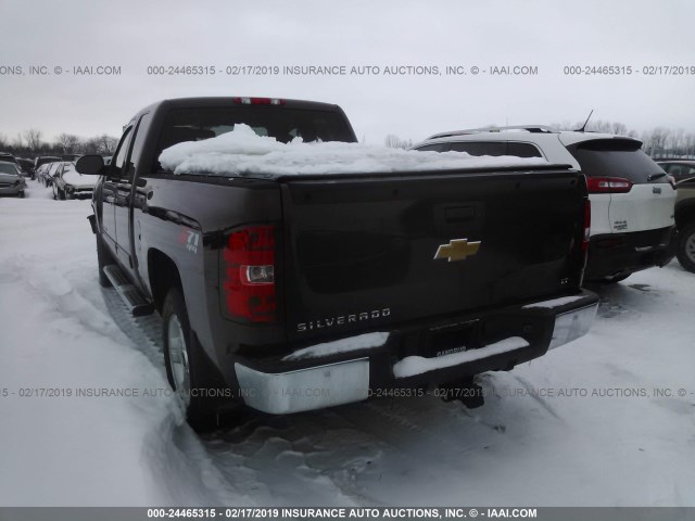 1GCRKSE73DZ162371 - 2013 CHEVROLET SILVERADO K1500 LT MAROON photo 3