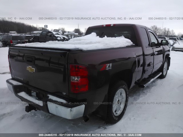 1GCRKSE73DZ162371 - 2013 CHEVROLET SILVERADO K1500 LT MAROON photo 4