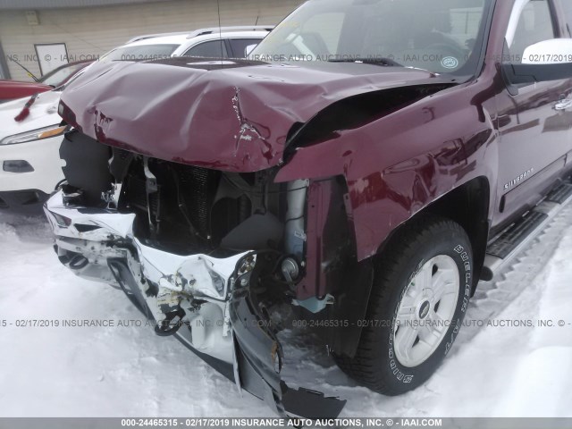 1GCRKSE73DZ162371 - 2013 CHEVROLET SILVERADO K1500 LT MAROON photo 6