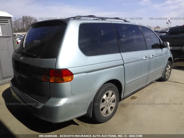 5FNRL18034B014409 - 2004 HONDA ODYSSEY EXL BLUE photo 4