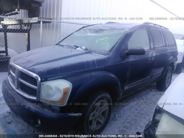 1D4HB48276F135947 - 2006 DODGE DURANGO SLT Dark Blue photo 2