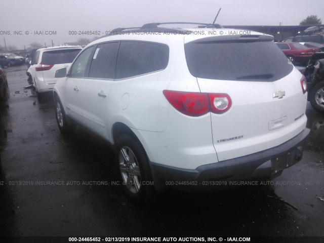 1GNER23D49S107485 - 2009 CHEVROLET TRAVERSE LT WHITE photo 3