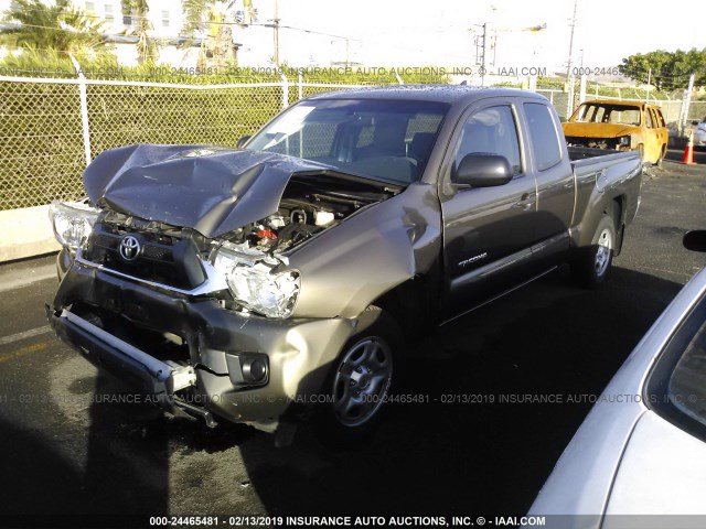 5TFTX4CN9FX056218 - 2015 TOYOTA TACOMA ACCESS CAB BROWN photo 2