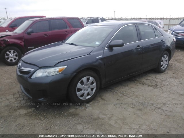 4T1BB3EK1AU124864 - 2010 TOYOTA CAMRY HYBRID GRAY photo 2