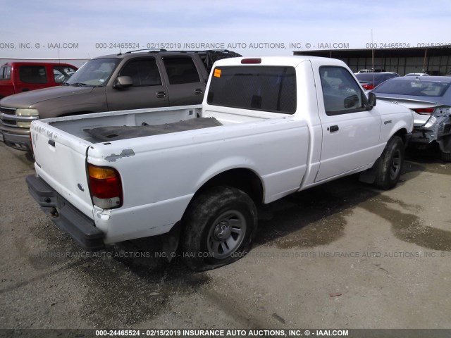 1FTYR10C9WUA19057 - 1998 FORD RANGER WHITE photo 4