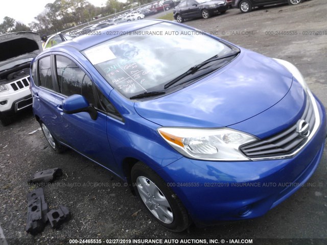 3N1CE2CP3EL371640 - 2014 NISSAN VERSA NOTE S/S PLUS/SV/SL BLUE photo 1