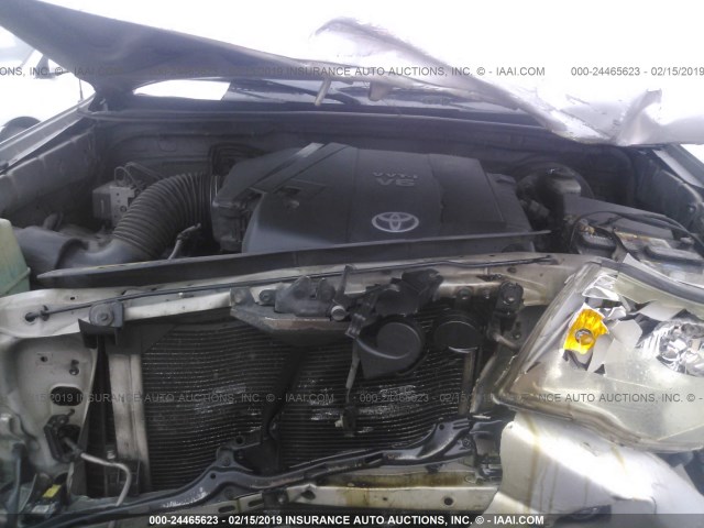 5TEJU62N16Z313099 - 2006 TOYOTA TACOMA DOUBLE CAB PRERUNNER SILVER photo 10