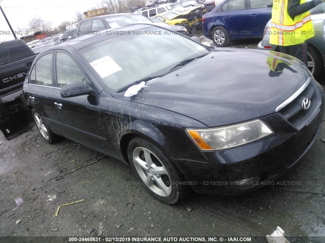 5NPEU46FX6H154272 - 2006 HYUNDAI SONATA GLS/LX Dark Blue photo 1