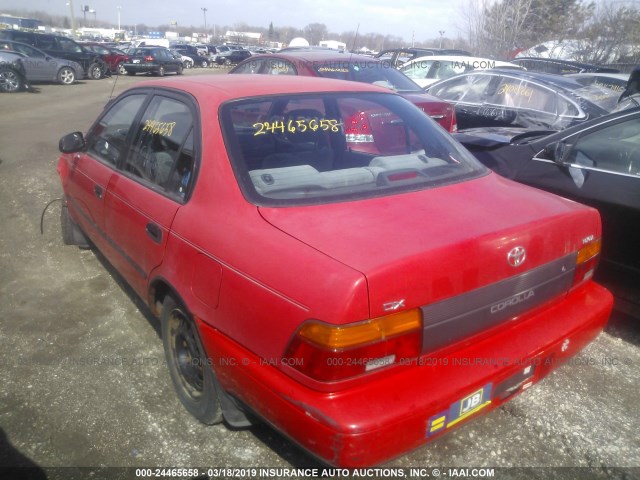 1NXAE09B8RZ225004 - 1994 TOYOTA COROLLA LE/DX RED photo 3