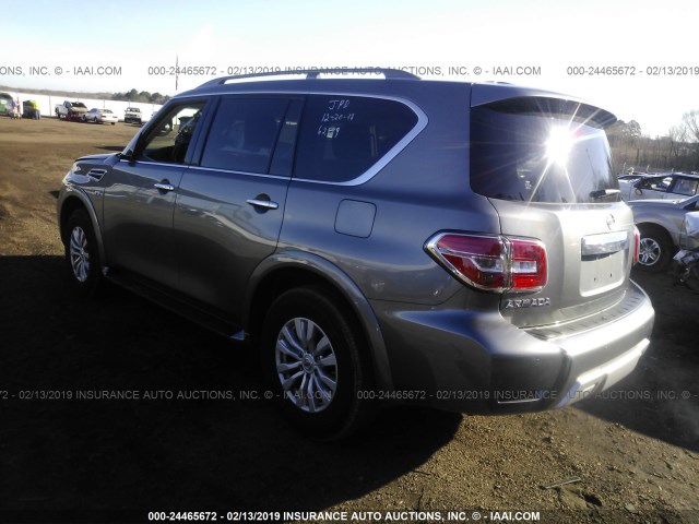 JN8AY2ND0JX000761 - 2018 NISSAN ARMADA SV/SL/PLATINUM GRAY photo 3