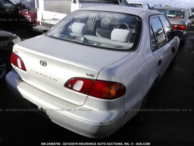 1NXBR12E6YZ378532 - 2000 TOYOTA COROLLA VE/CE/LE SILVER photo 4