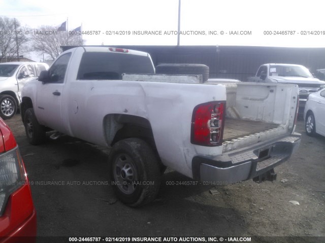 1GC0CVCG7DF206593 - 2013 CHEVROLET SILVERADO C2500 HEAVY DUTY WHITE photo 3