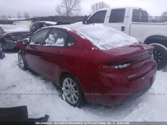 1C3CDFBA6DD152328 - 2013 DODGE DART SXT RED photo 3