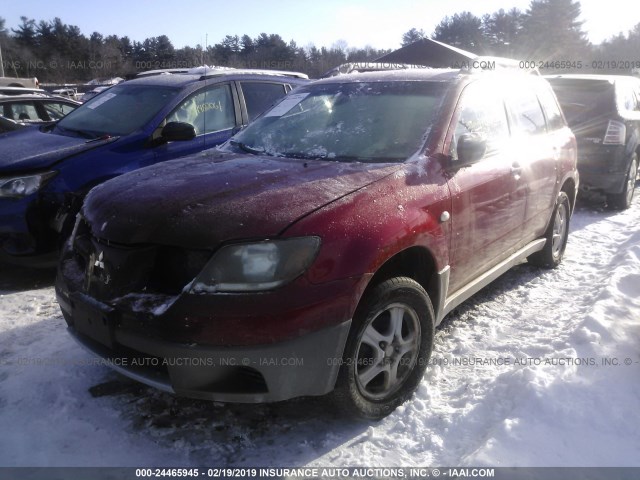 JA4LX31G03U066285 - 2003 MITSUBISHI OUTLANDER LS RED photo 2