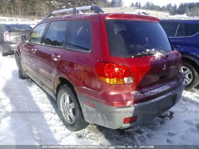 JA4LX31G03U066285 - 2003 MITSUBISHI OUTLANDER LS RED photo 3