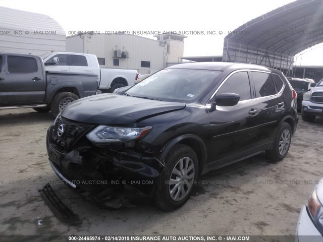 JN8AT2MV0HW255113 - 2017 NISSAN ROGUE S/SL/SV BLACK photo 2