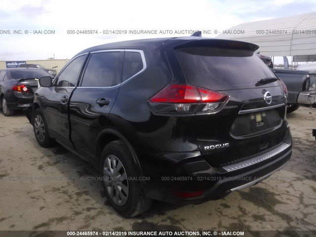 JN8AT2MV0HW255113 - 2017 NISSAN ROGUE S/SL/SV BLACK photo 3