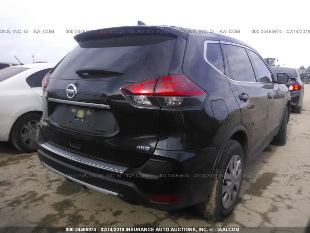 JN8AT2MV0HW255113 - 2017 NISSAN ROGUE S/SL/SV BLACK photo 4