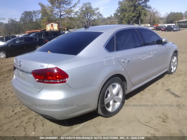 1VWAS7A30FC118506 - 2015 VOLKSWAGEN PASSAT S SILVER photo 4