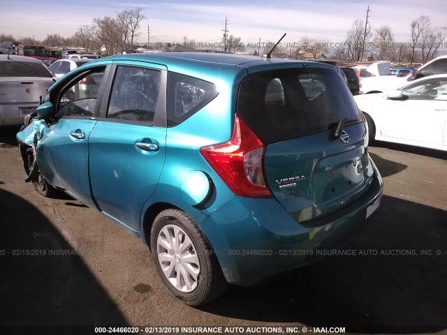 3N1CE2CP3FL351390 - 2015 NISSAN VERSA NOTE S/S PLUS/SV/SL/SR BLUE photo 3