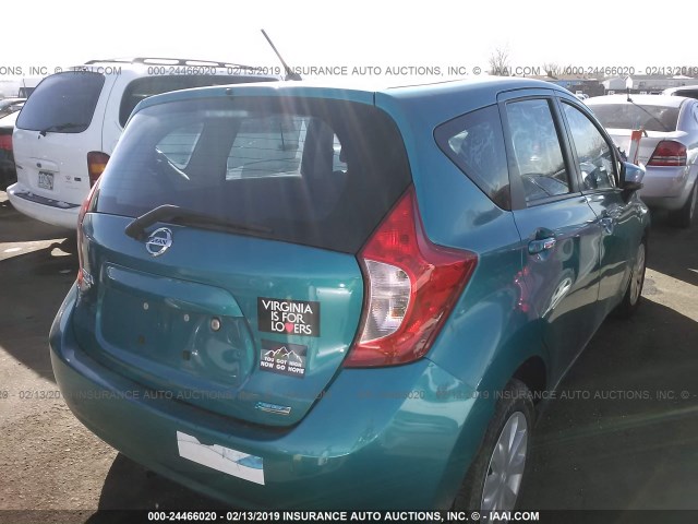 3N1CE2CP3FL351390 - 2015 NISSAN VERSA NOTE S/S PLUS/SV/SL/SR BLUE photo 4