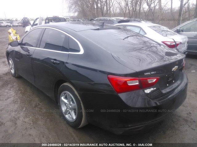 1G1ZB5ST6GF202993 - 2016 CHEVROLET MALIBU LS BLACK photo 3