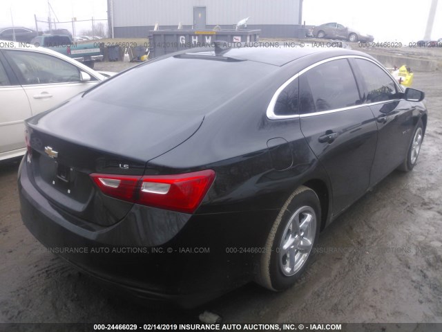 1G1ZB5ST6GF202993 - 2016 CHEVROLET MALIBU LS BLACK photo 4