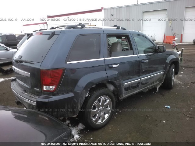 1J8HR68208C216127 - 2008 JEEP GRAND CHEROKEE OVERLAND BLUE photo 4