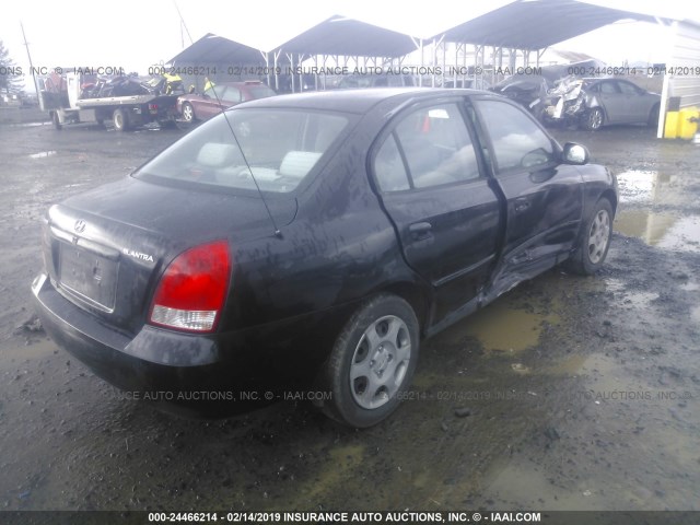 KMHDN45DX3U675367 - 2003 HYUNDAI ELANTRA GLS/GT BLACK photo 4