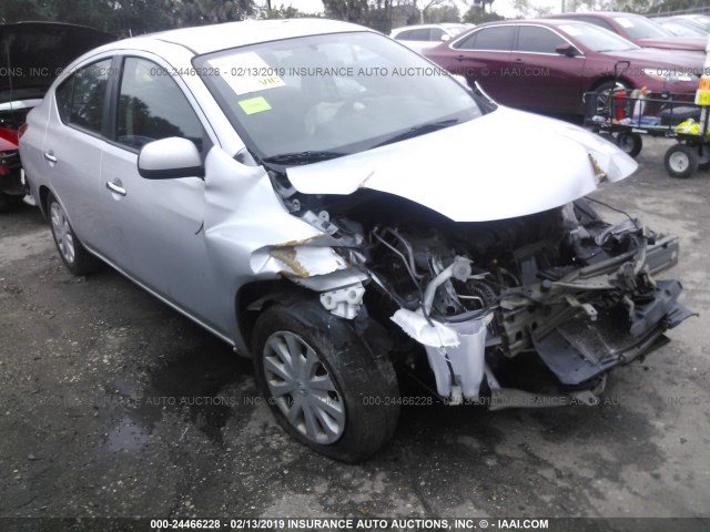 3N1CN7AP5CL930778 - 2012 NISSAN VERSA S/SV/SL SILVER photo 1