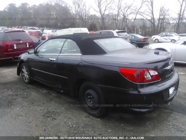 1C3LC65MX8N243627 - 2008 CHRYSLER SEBRING LIMITED BLACK photo 3