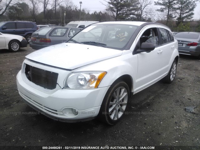 1B3CB5HA6BD168322 - 2011 DODGE CALIBER WHITE photo 2