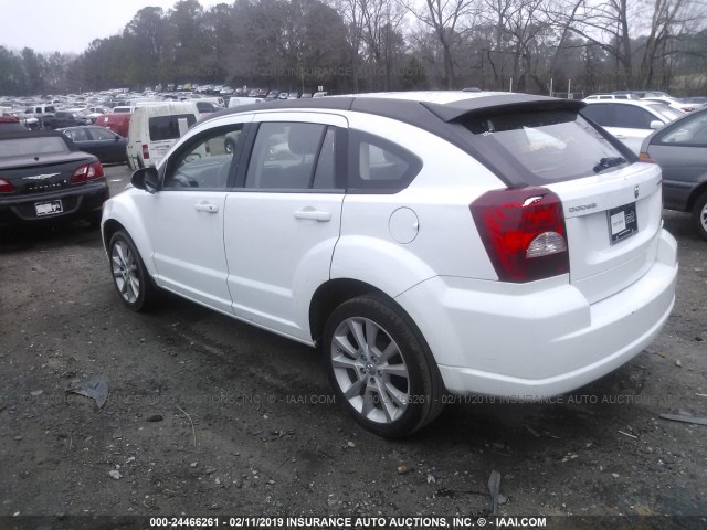 1B3CB5HA6BD168322 - 2011 DODGE CALIBER WHITE photo 3